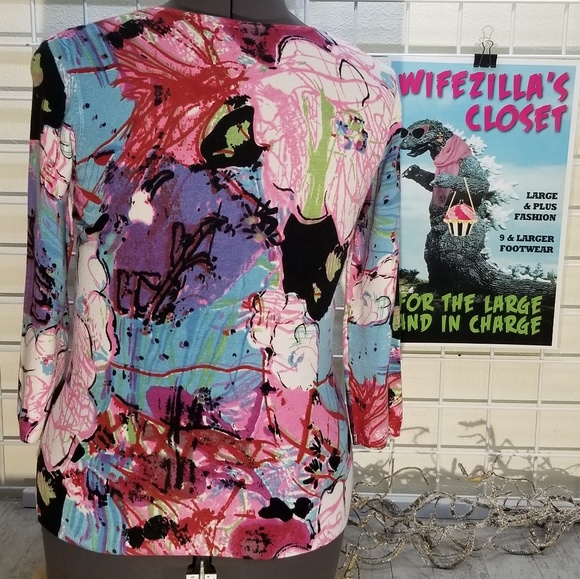 Alberto Makali Multicolor Beaded & Sequined Top - Picture 3 of 8